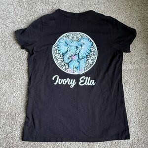 Ivory Ella black T-Shirt with Logo